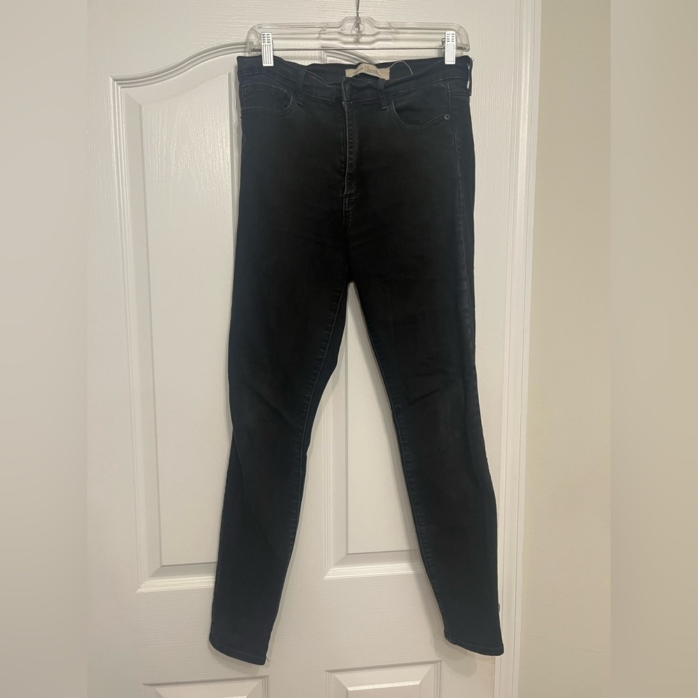 **Gap** Black Super-High Waist Skinny Jeans